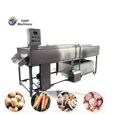 समानांतर ब्रश रोलर एप्पल सी फूड वॉशिंग मशीन